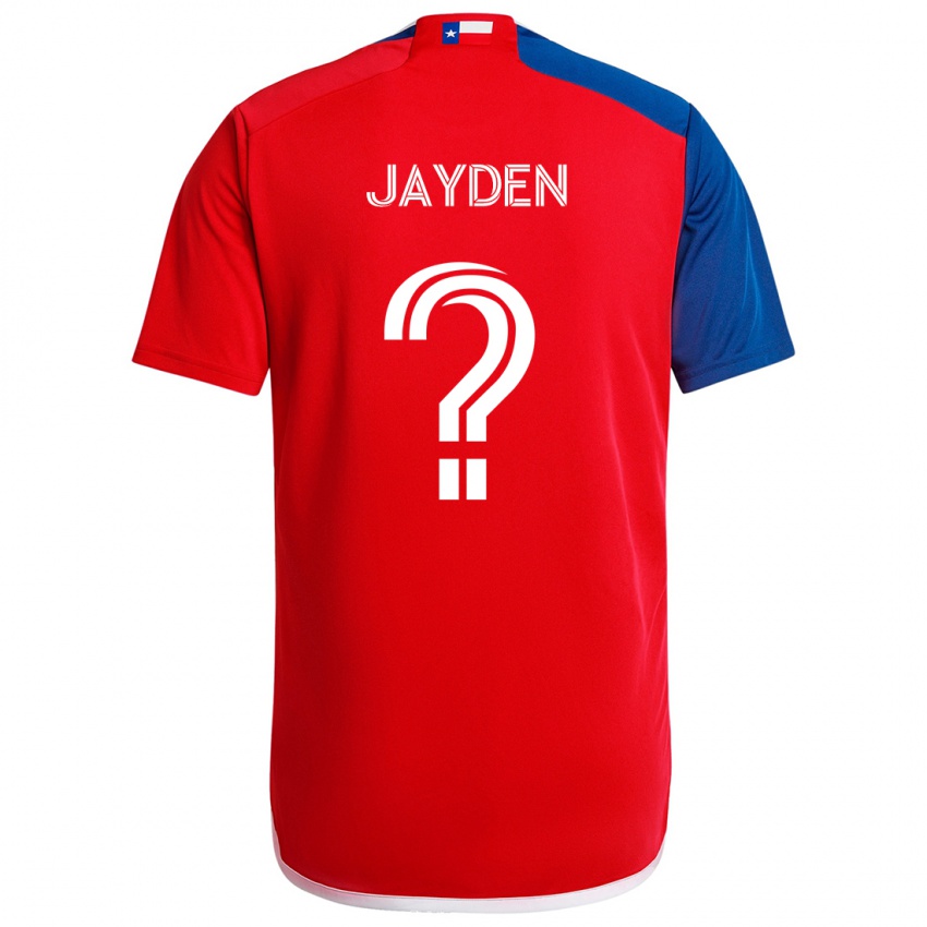 Kinder Rus Jayden #0 Blau Rot Heimtrikot Trikot 2024/25 T-Shirt