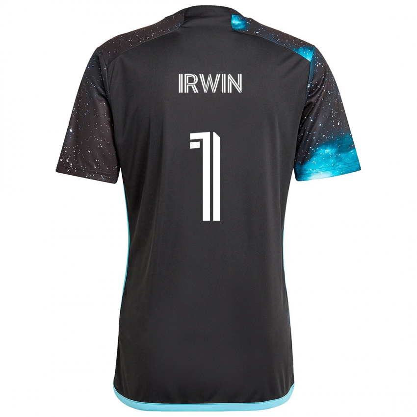 Kinder Clint Irwin #1 Schwarz Blau Heimtrikot Trikot 2024/25 T-Shirt