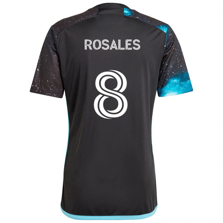 Kinder Joseph Rosales #8 Schwarz Blau Heimtrikot Trikot 2024/25 T-Shirt