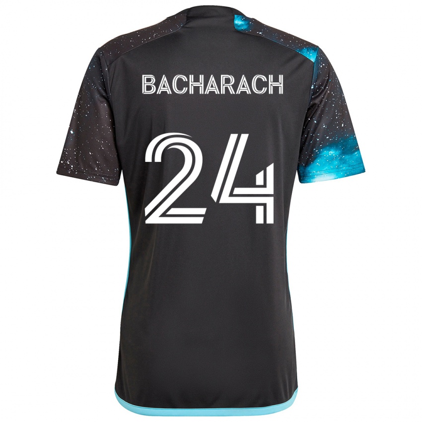 Kinder Hugo Bacharach #24 Schwarz Blau Heimtrikot Trikot 2024/25 T-Shirt