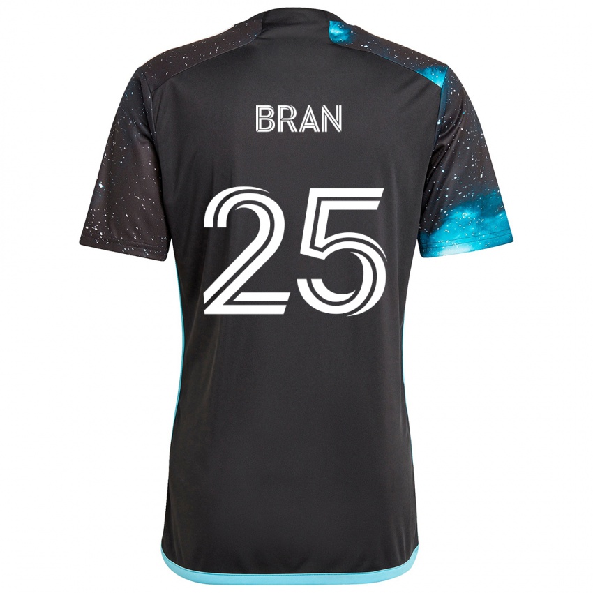 Kinder Alejandro Bran #25 Schwarz Blau Heimtrikot Trikot 2024/25 T-Shirt