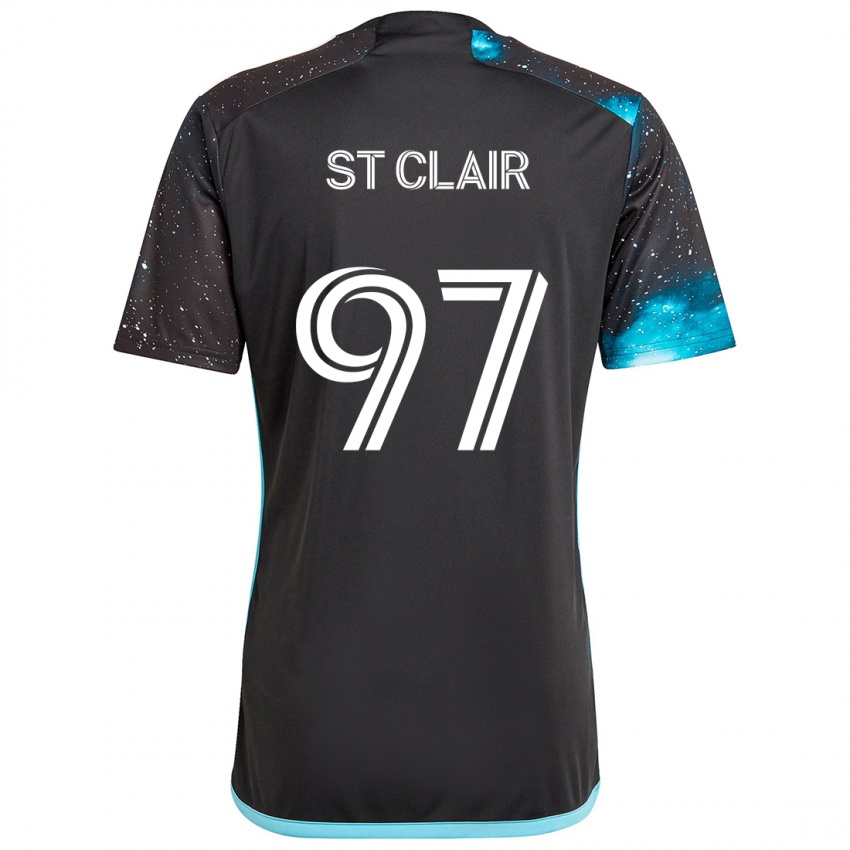 Kinder Dayne St. Clair #97 Schwarz Blau Heimtrikot Trikot 2024/25 T-Shirt