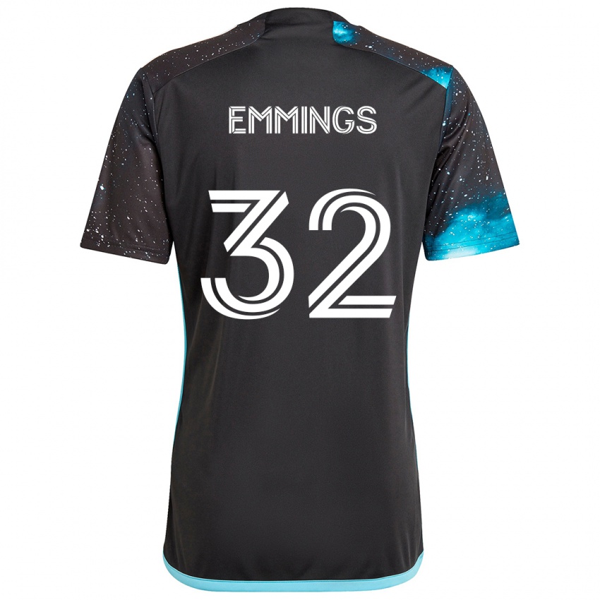 Kinder Fred Emmings #32 Schwarz Blau Heimtrikot Trikot 2024/25 T-Shirt