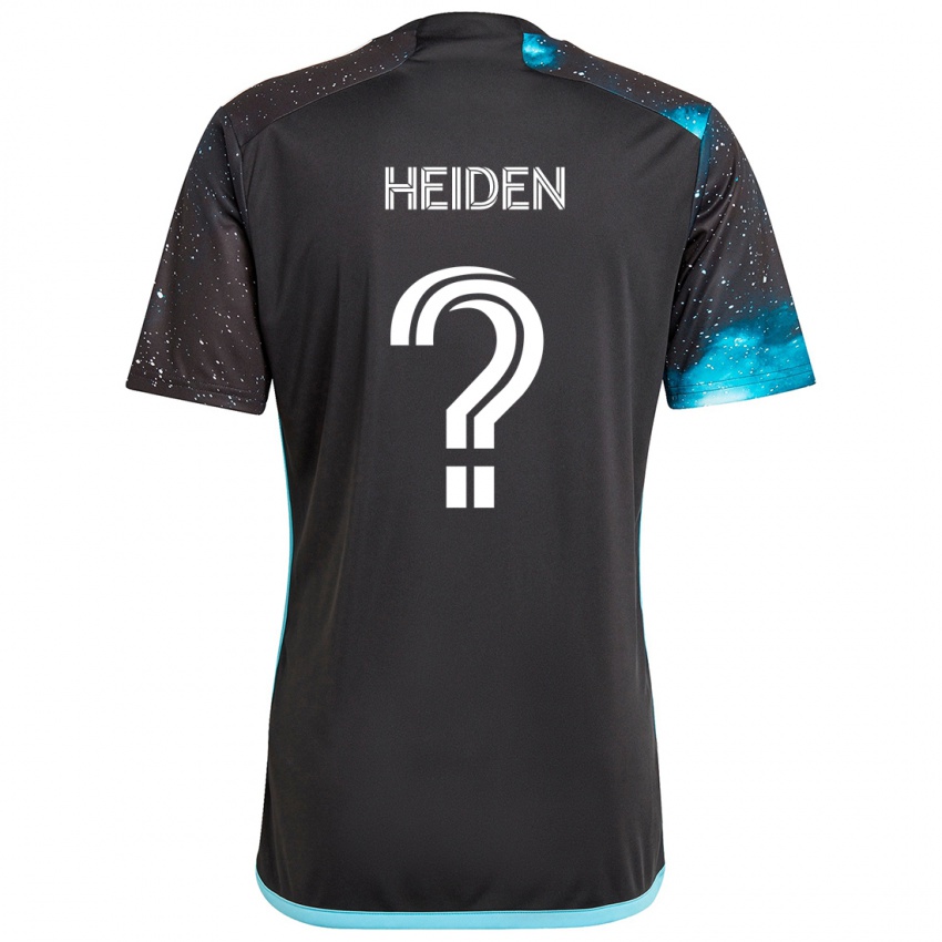 Kinder Adam Heiden #0 Schwarz Blau Heimtrikot Trikot 2024/25 T-Shirt