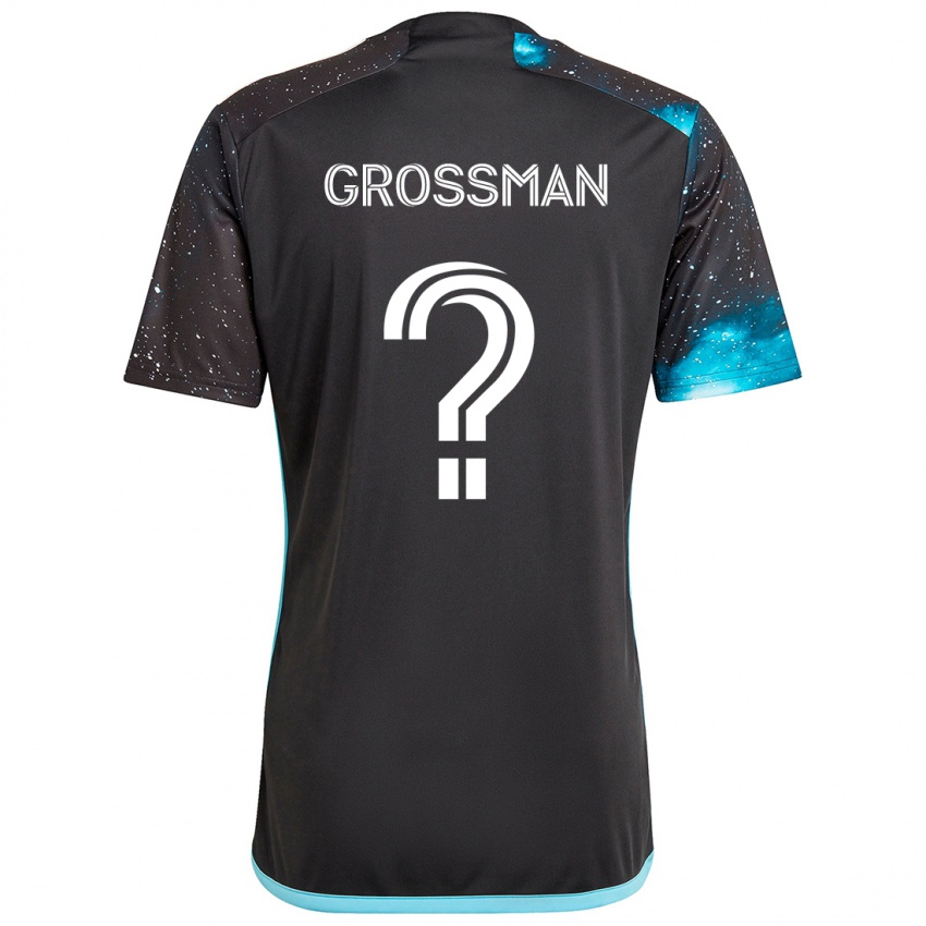 Kinder Jack Grossman #0 Schwarz Blau Heimtrikot Trikot 2024/25 T-Shirt