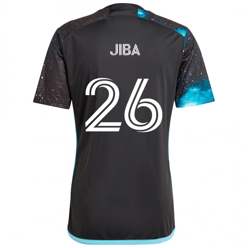 Kinder Ryen Jiba #26 Schwarz Blau Heimtrikot Trikot 2024/25 T-Shirt