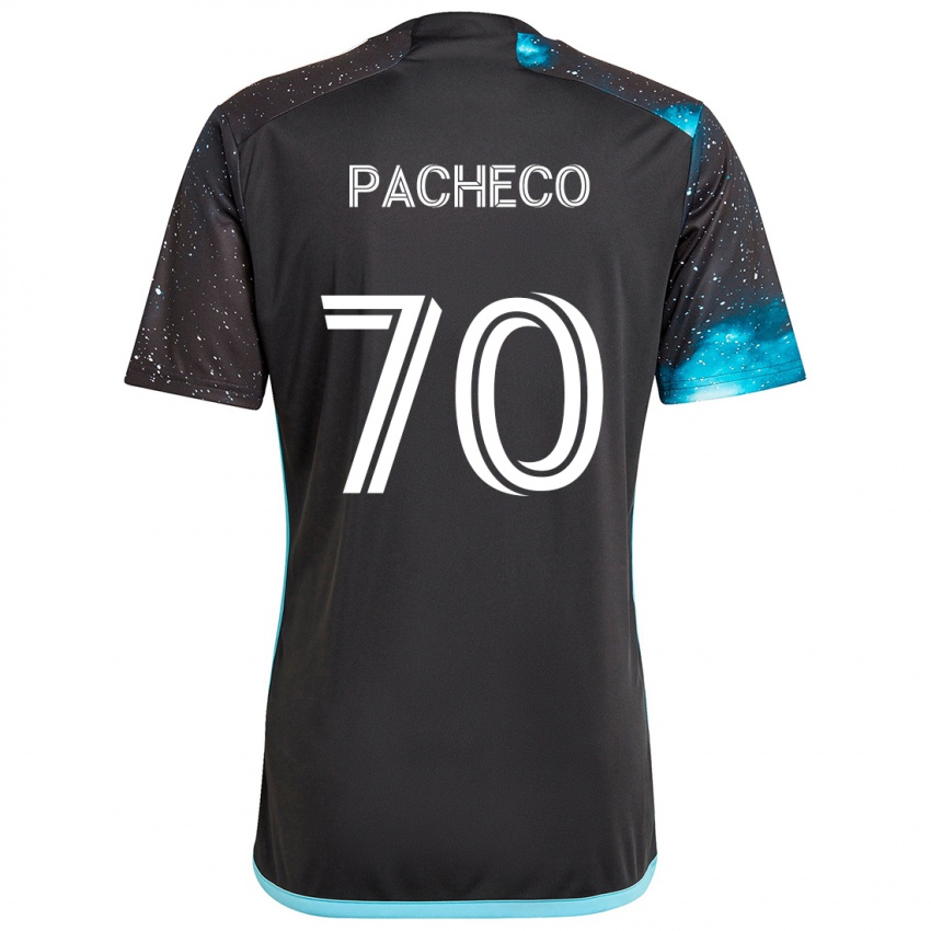 Kinder Diogo Pacheco #70 Schwarz Blau Heimtrikot Trikot 2024/25 T-Shirt