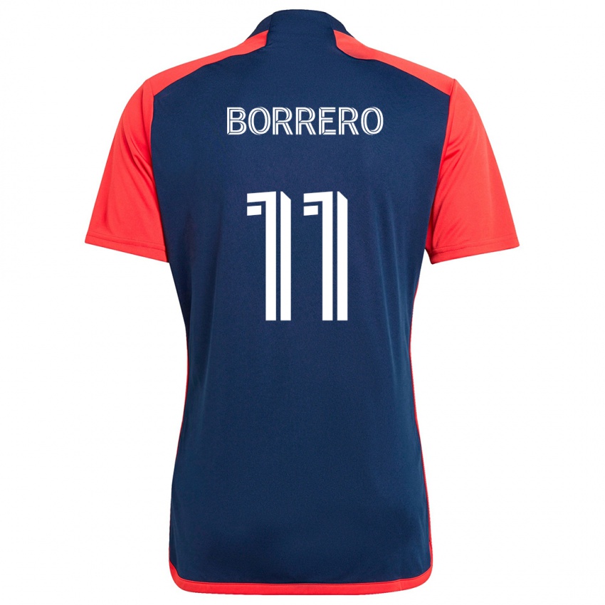 Kinder Dylan Borrero #11 Blau Rot Heimtrikot Trikot 2024/25 T-Shirt