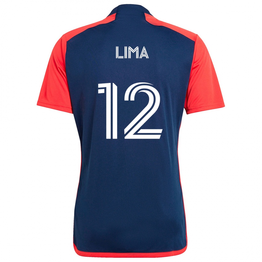 Kinder Nick Lima #12 Blau Rot Heimtrikot Trikot 2024/25 T-Shirt