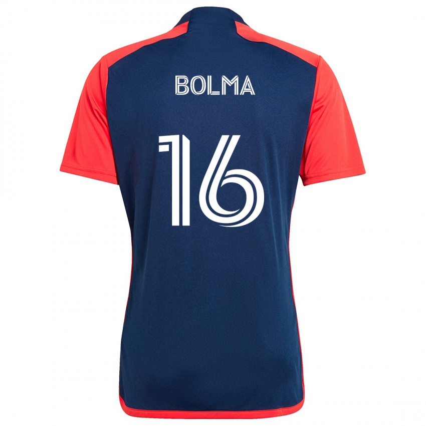 Kinder Josh Bolma #16 Blau Rot Heimtrikot Trikot 2024/25 T-Shirt