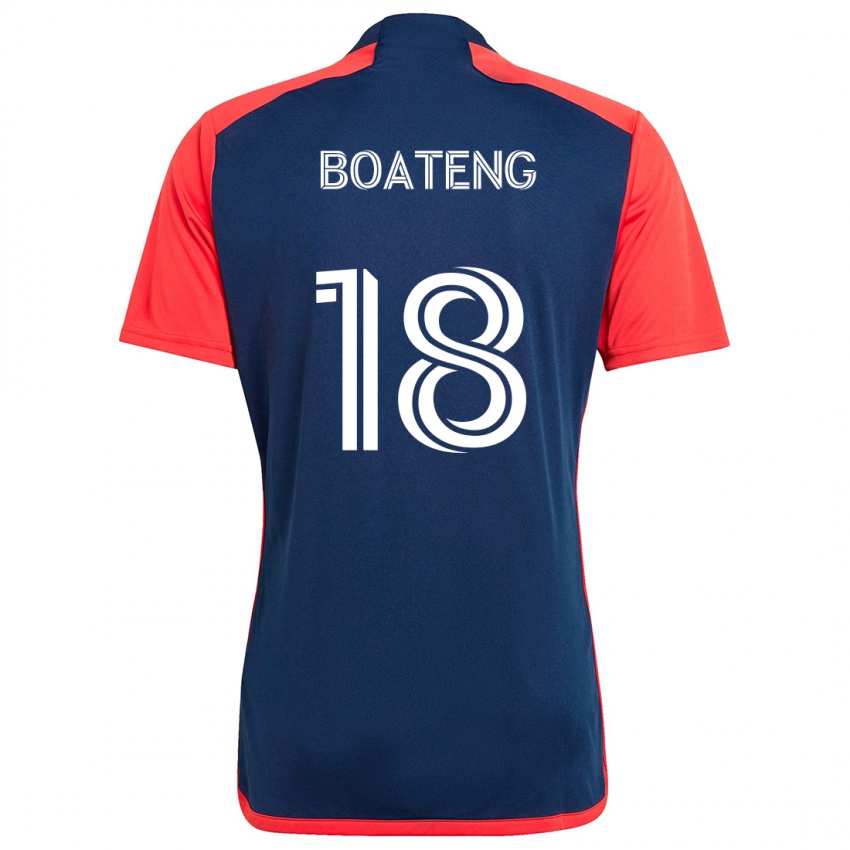 Kinder Emmanuel Boateng #18 Blau Rot Heimtrikot Trikot 2024/25 T-Shirt