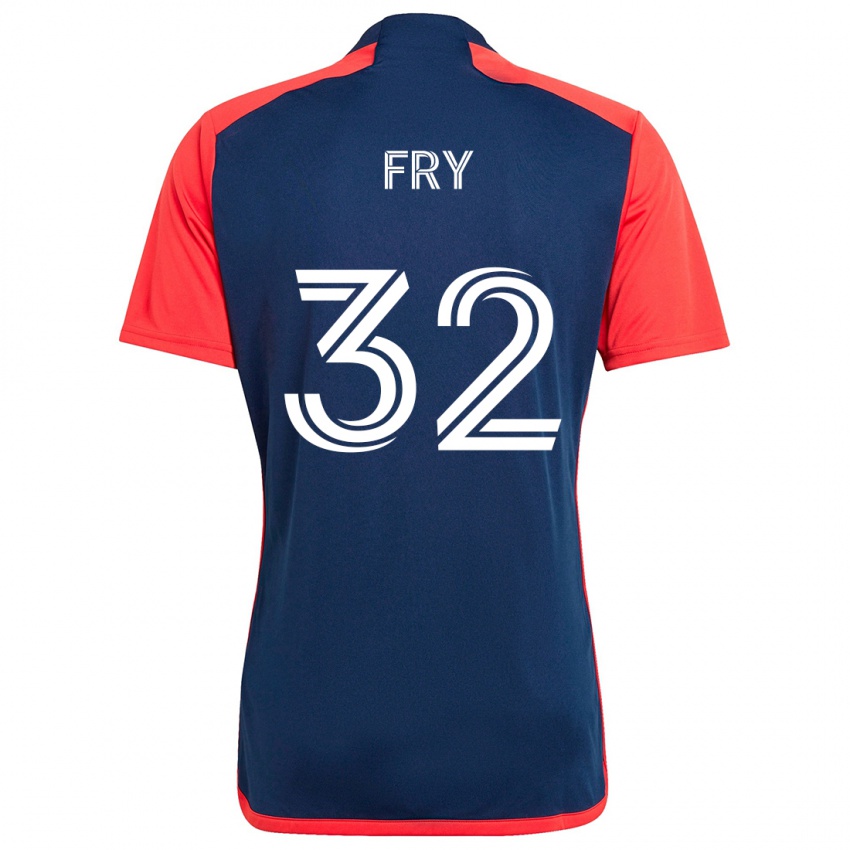 Kinder Malcolm Fry #32 Blau Rot Heimtrikot Trikot 2024/25 T-Shirt