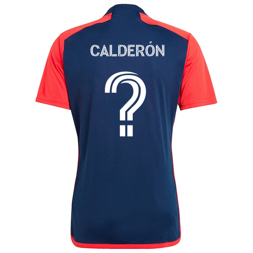 Kinder Gio Calderón #0 Blau Rot Heimtrikot Trikot 2024/25 T-Shirt