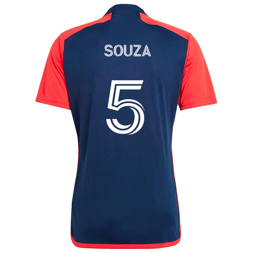 Kinder Victor Souza #5 Blau Rot Heimtrikot Trikot 2024/25 T-Shirt