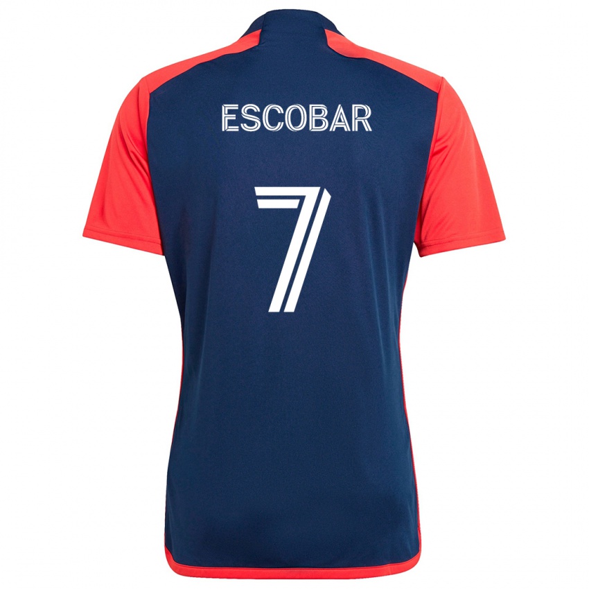 Kinder Olger Escobar #7 Blau Rot Heimtrikot Trikot 2024/25 T-Shirt