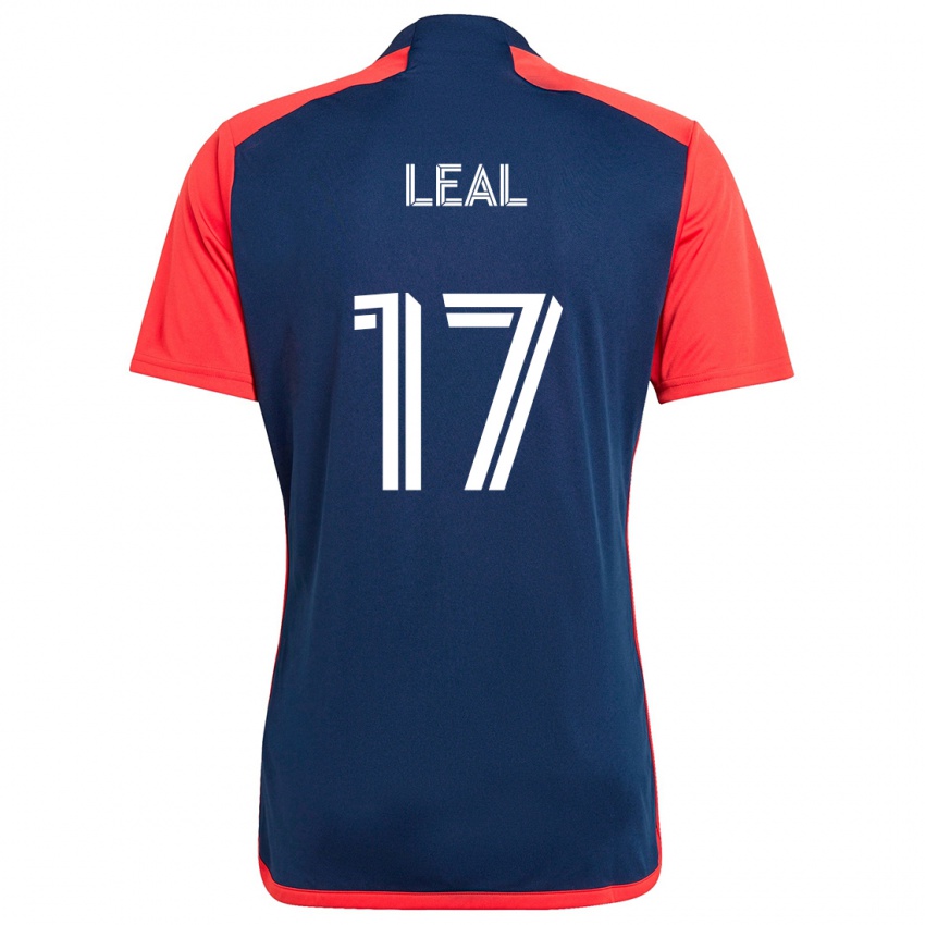 Kinder Patrick Leal #17 Blau Rot Heimtrikot Trikot 2024/25 T-Shirt