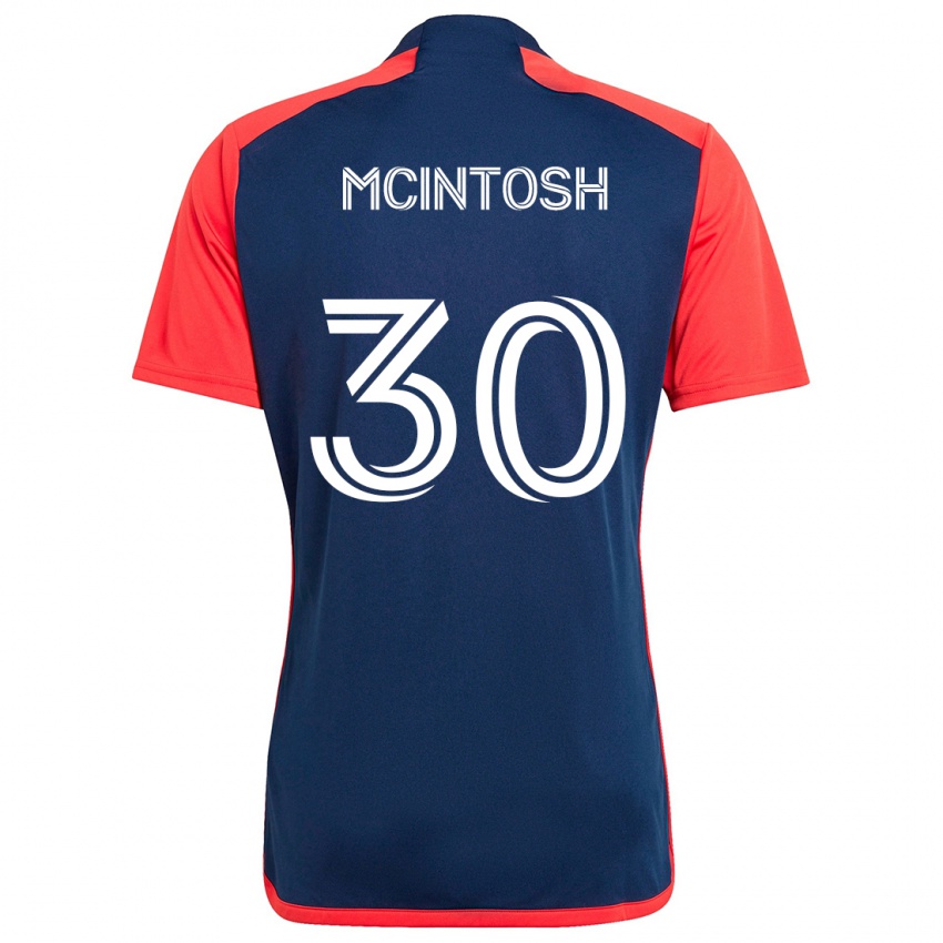 Kinder Damario Mcintosh #30 Blau Rot Heimtrikot Trikot 2024/25 T-Shirt