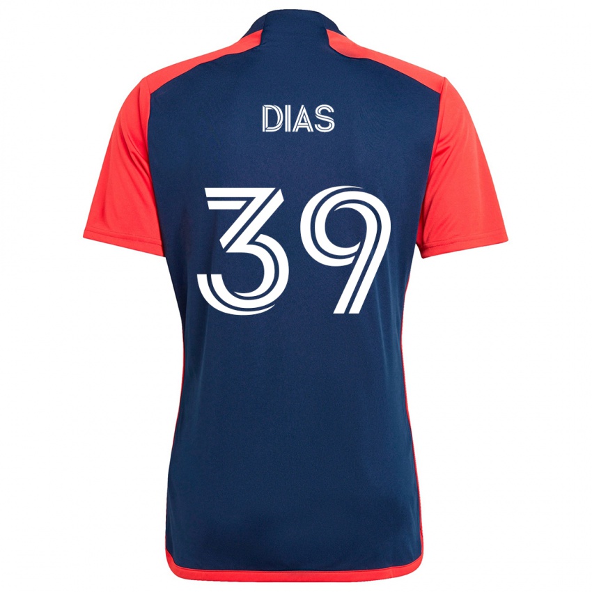 Kinder Marcos Dias #39 Blau Rot Heimtrikot Trikot 2024/25 T-Shirt