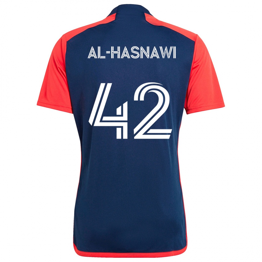 Kinder Moshtaba Al-Hasnawi #42 Blau Rot Heimtrikot Trikot 2024/25 T-Shirt