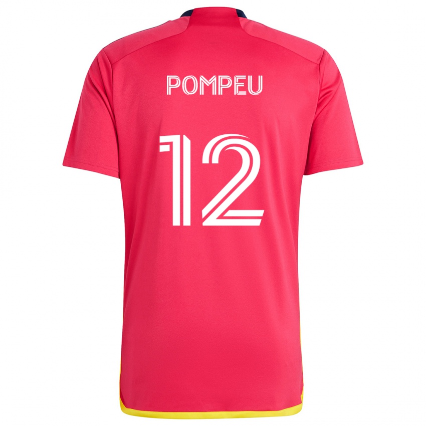 Kinder Célio Pompeu #12 Rot Blau Heimtrikot Trikot 2024/25 T-Shirt