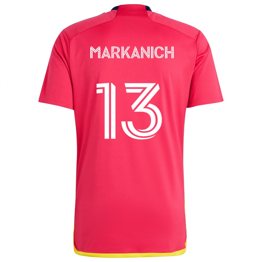 Kinder Anthony Markanich #13 Rot Blau Heimtrikot Trikot 2024/25 T-Shirt