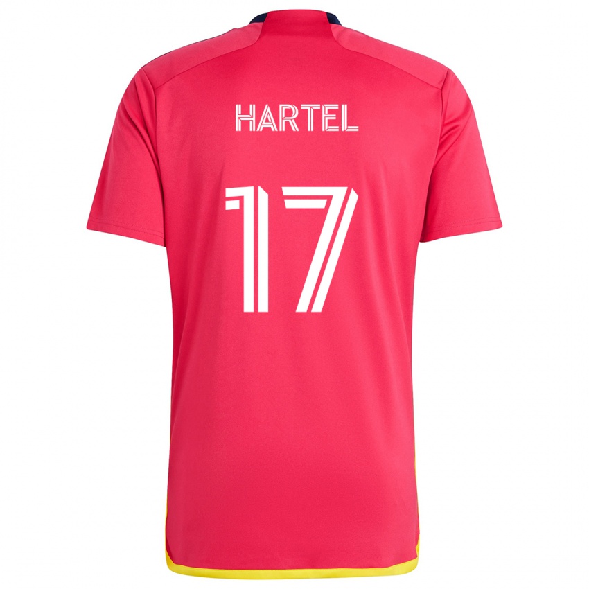 Kinder Marcel Hartel #17 Rot Blau Heimtrikot Trikot 2024/25 T-Shirt