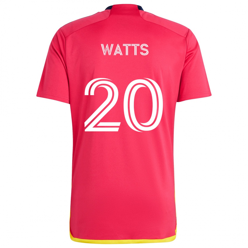 Kinder Akil Watts #20 Rot Blau Heimtrikot Trikot 2024/25 T-Shirt