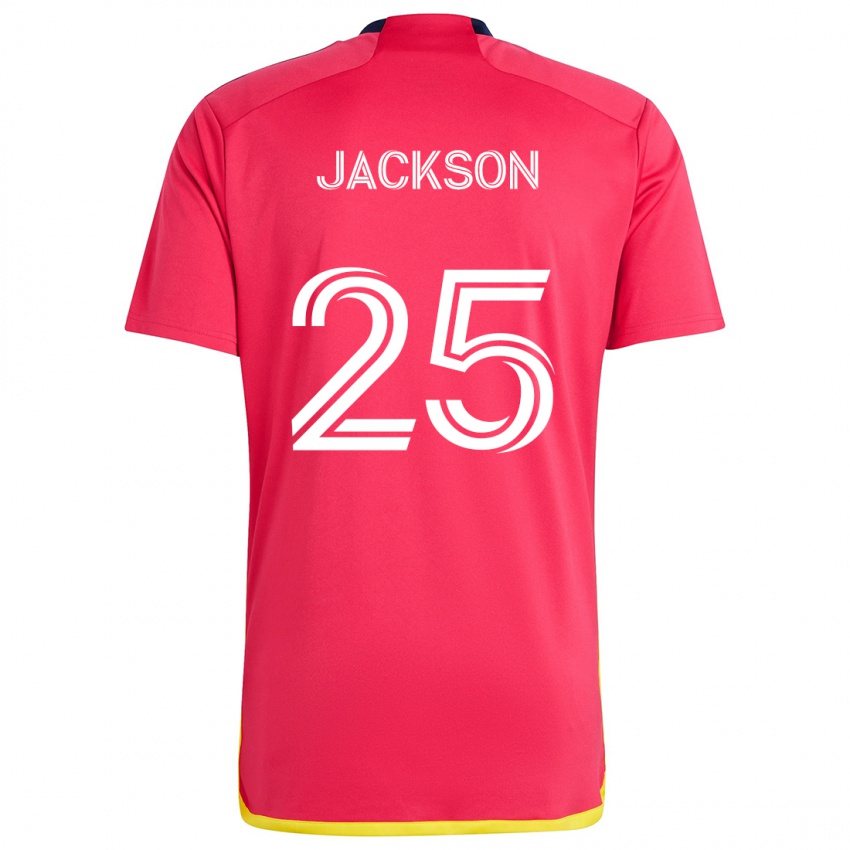 Kinder Aziel Jackson #25 Rot Blau Heimtrikot Trikot 2024/25 T-Shirt