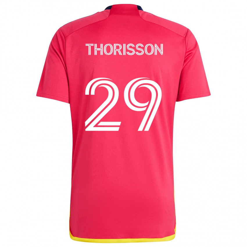 Kinder Nökkvi Thórisson #29 Rot Blau Heimtrikot Trikot 2024/25 T-Shirt