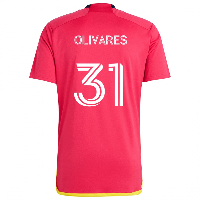 Kinder Christian Olivares #31 Rot Blau Heimtrikot Trikot 2024/25 T-Shirt