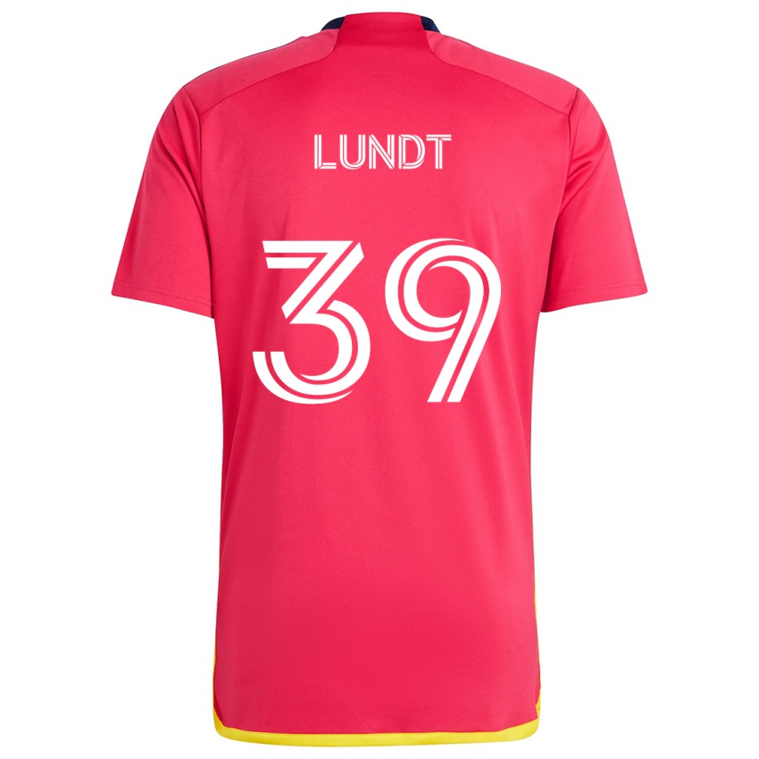 Kinder Ben Lundt #39 Rot Blau Heimtrikot Trikot 2024/25 T-Shirt