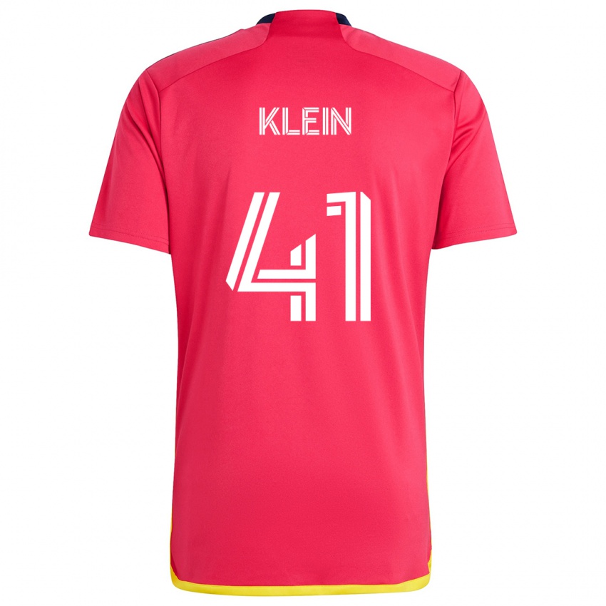 Kinder Johnny Klein #41 Rot Blau Heimtrikot Trikot 2024/25 T-Shirt