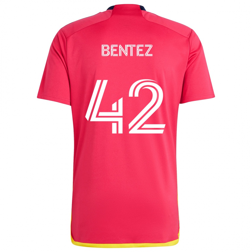 Kinder Óscar Benítez #42 Rot Blau Heimtrikot Trikot 2024/25 T-Shirt