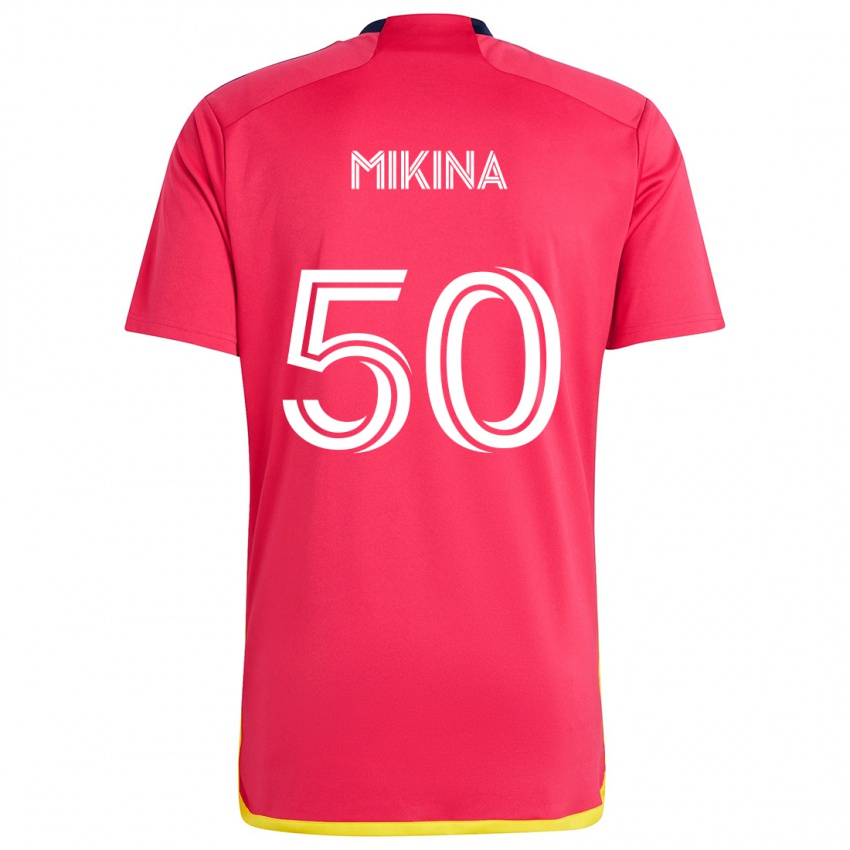 Kinder Gabriel Mikina #50 Rot Blau Heimtrikot Trikot 2024/25 T-Shirt