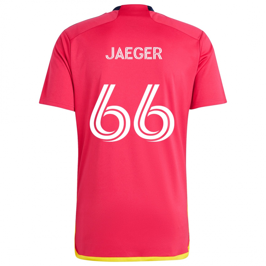 Kinder Kai Jaeger #66 Rot Blau Heimtrikot Trikot 2024/25 T-Shirt