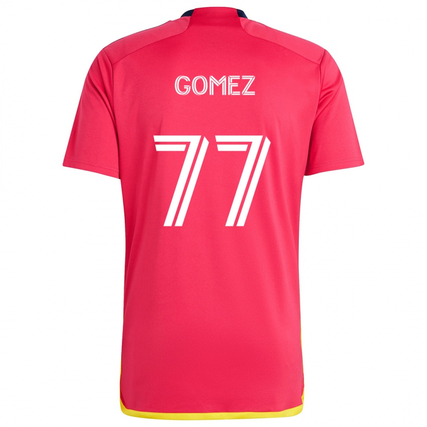 Kinder Sam Gomez #77 Rot Blau Heimtrikot Trikot 2024/25 T-Shirt