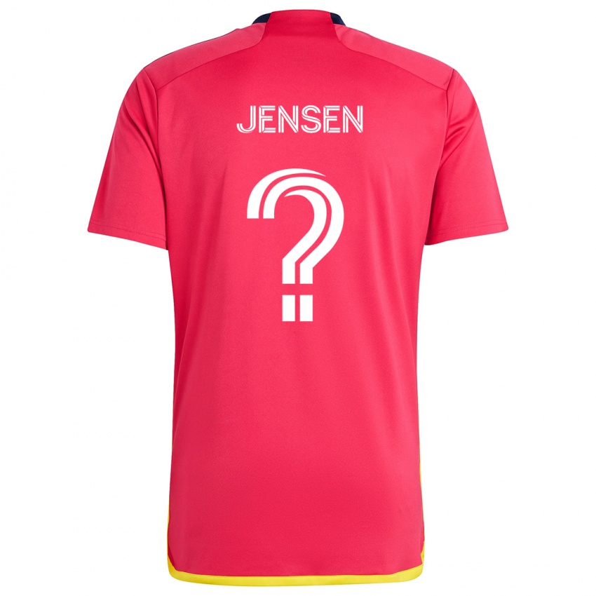 Kinder Isak Jensen #0 Rot Blau Heimtrikot Trikot 2024/25 T-Shirt