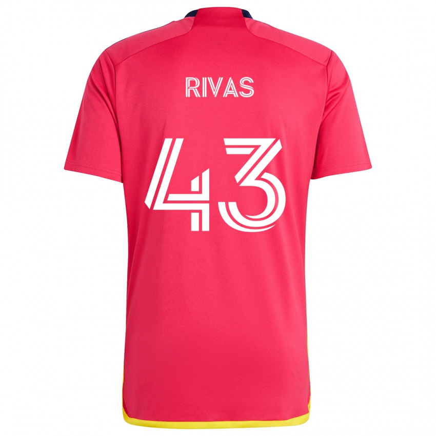 Kinder Sergio Rivas #43 Rot Blau Heimtrikot Trikot 2024/25 T-Shirt