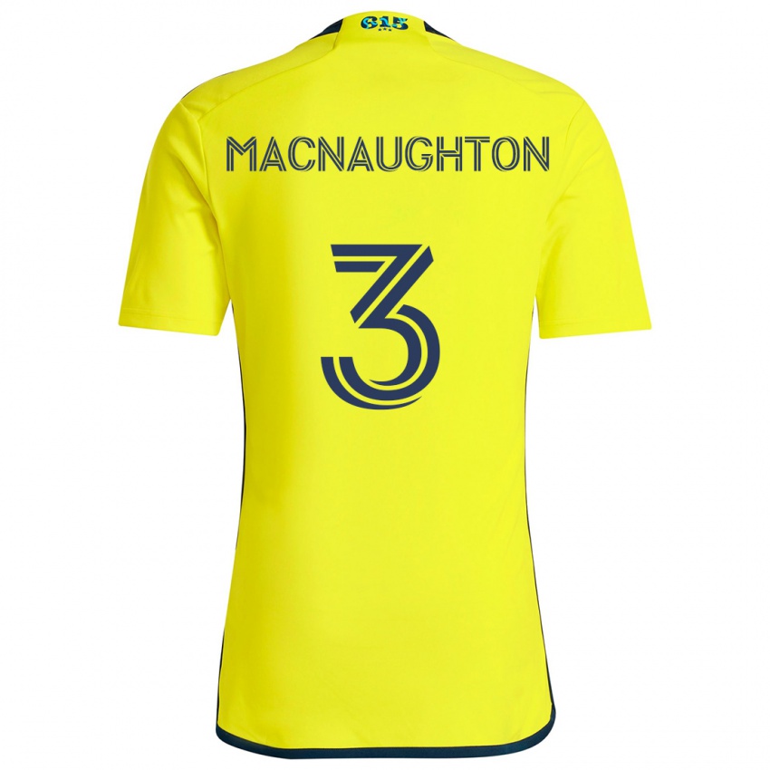 Kinder Lukas Macnaughton #3 Gelb Blau Heimtrikot Trikot 2024/25 T-Shirt