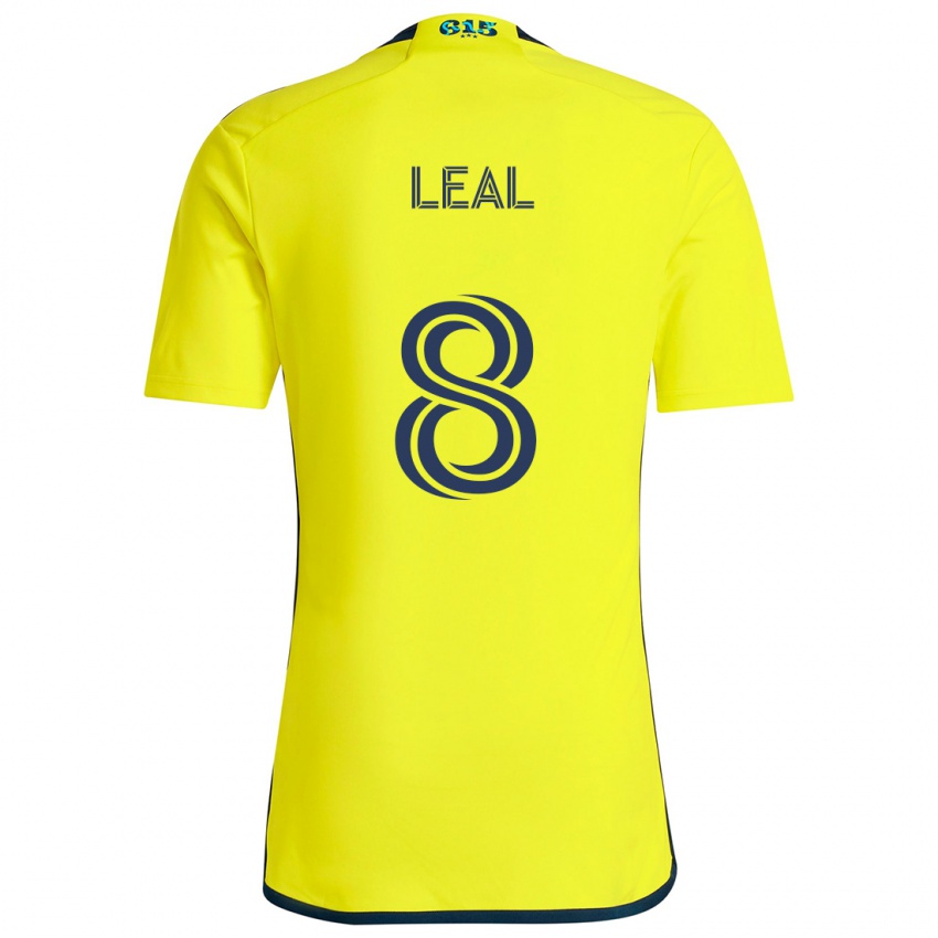 Kinder Randall Leal #8 Gelb Blau Heimtrikot Trikot 2024/25 T-Shirt