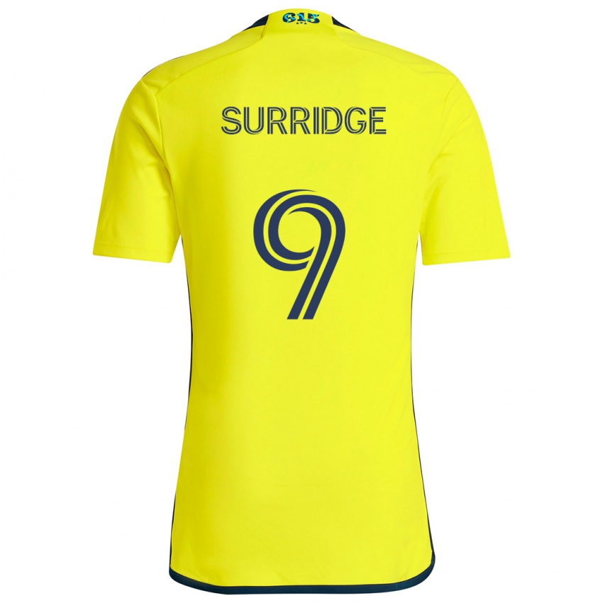 Kinder Sam Surridge #9 Gelb Blau Heimtrikot Trikot 2024/25 T-Shirt