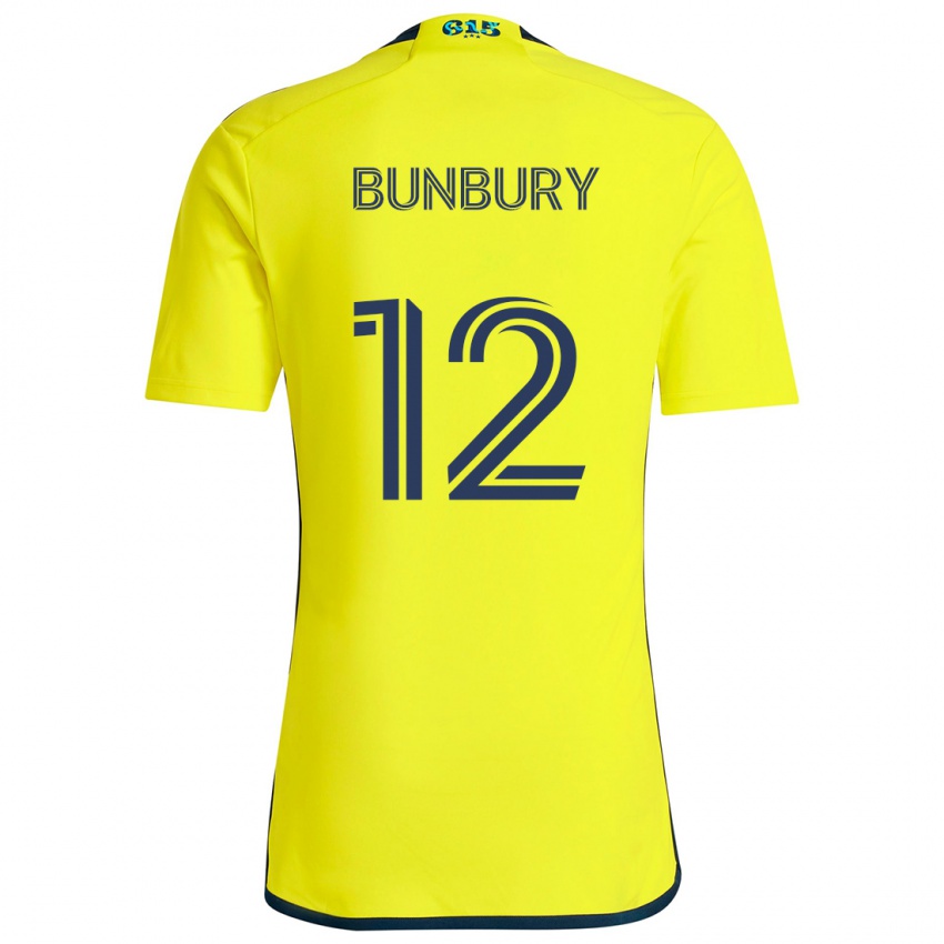 Kinder Teal Bunbury #12 Gelb Blau Heimtrikot Trikot 2024/25 T-Shirt