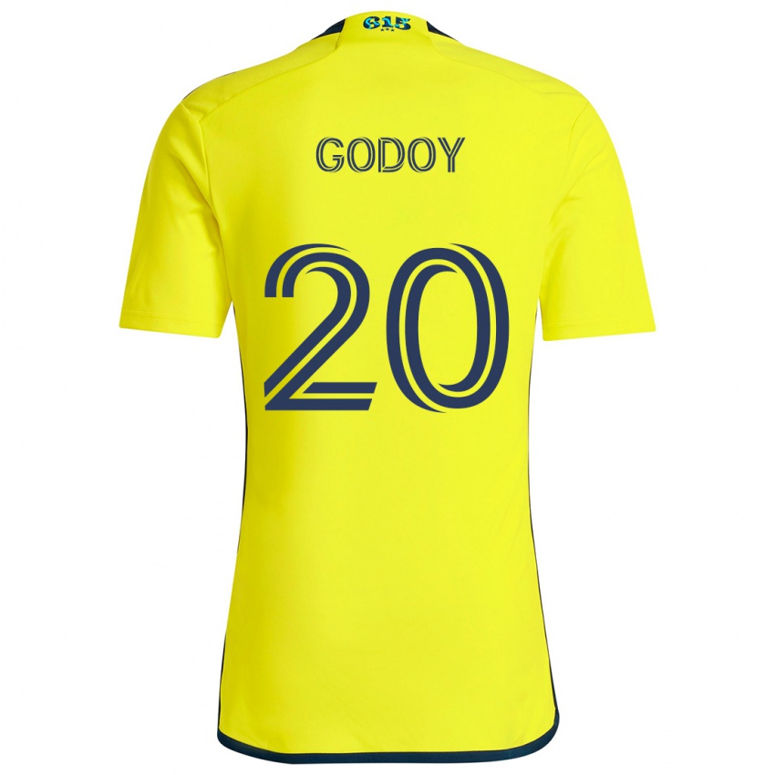 Kinder Aníbal Godoy #20 Gelb Blau Heimtrikot Trikot 2024/25 T-Shirt