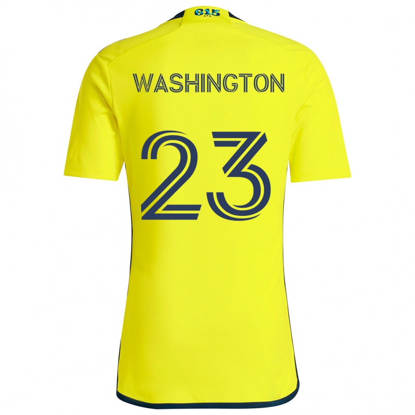 Kinder Taylor Washington #23 Gelb Blau Heimtrikot Trikot 2024/25 T-Shirt