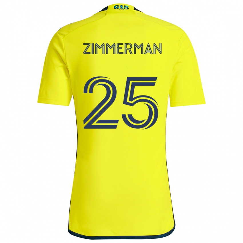 Kinder Walker Zimmerman #25 Gelb Blau Heimtrikot Trikot 2024/25 T-Shirt