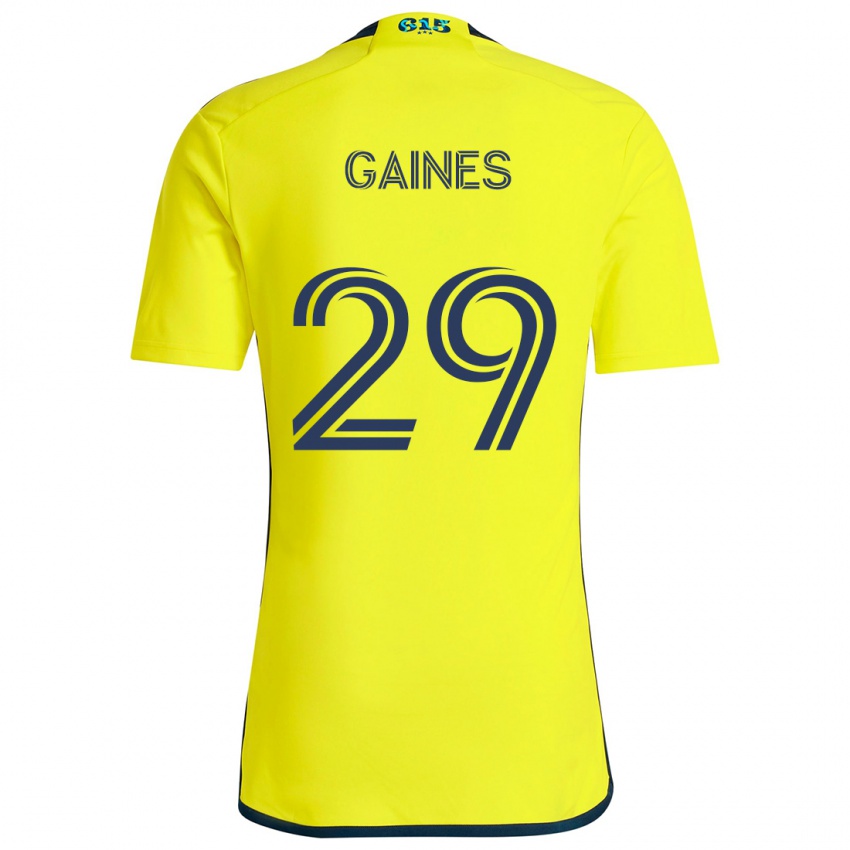 Kinder Julian Gaines #29 Gelb Blau Heimtrikot Trikot 2024/25 T-Shirt