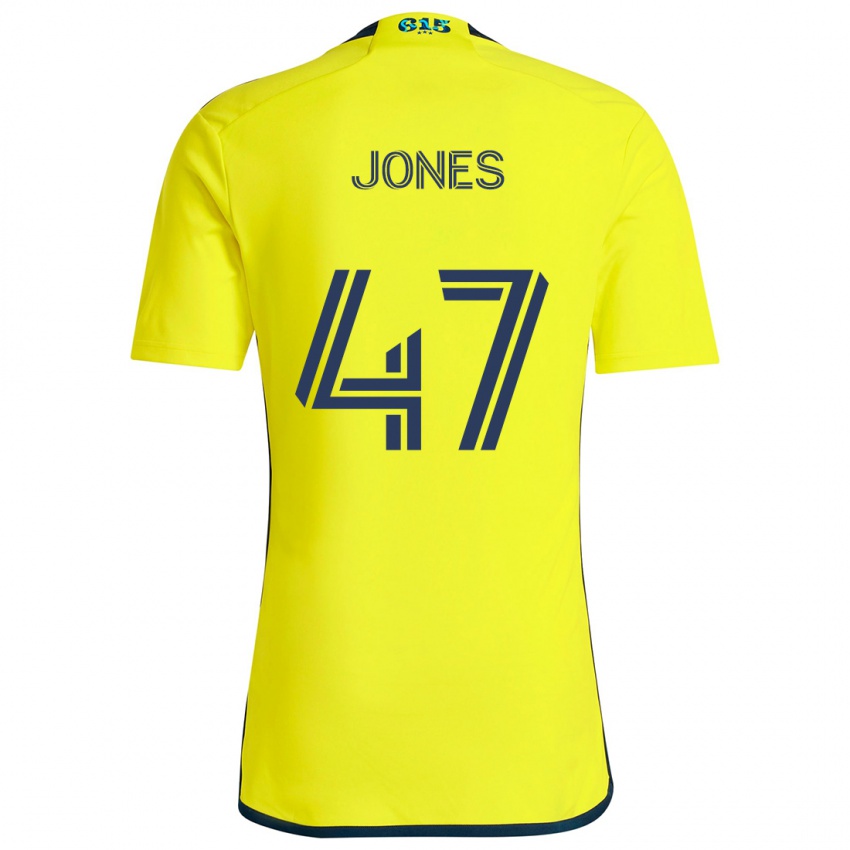 Kinder Isaiah Jones #47 Gelb Blau Heimtrikot Trikot 2024/25 T-Shirt