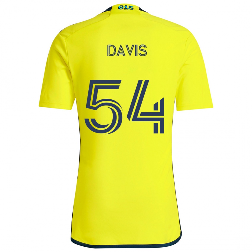 Kinder Sean Davis #54 Gelb Blau Heimtrikot Trikot 2024/25 T-Shirt