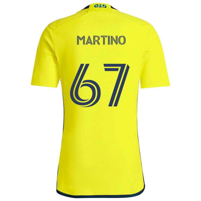 Kinder Ben Martino #67 Gelb Blau Heimtrikot Trikot 2024/25 T-Shirt