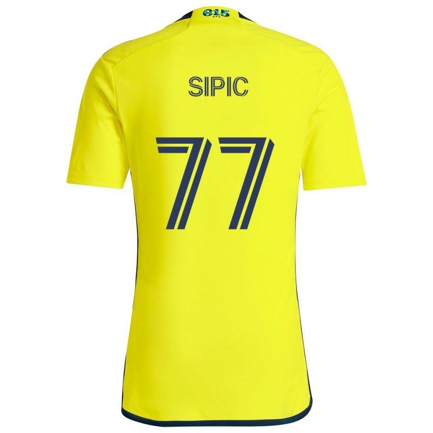 Kinder Adem Sipić #77 Gelb Blau Heimtrikot Trikot 2024/25 T-Shirt